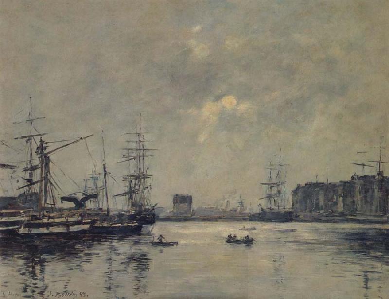 Eugene Boudin The Port Le Havre oil painting picture